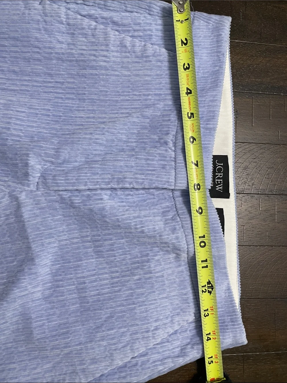 J.Crew Collection Kate Italian Corduroy Pants NWT Size 4 Light Blue Straight Leg